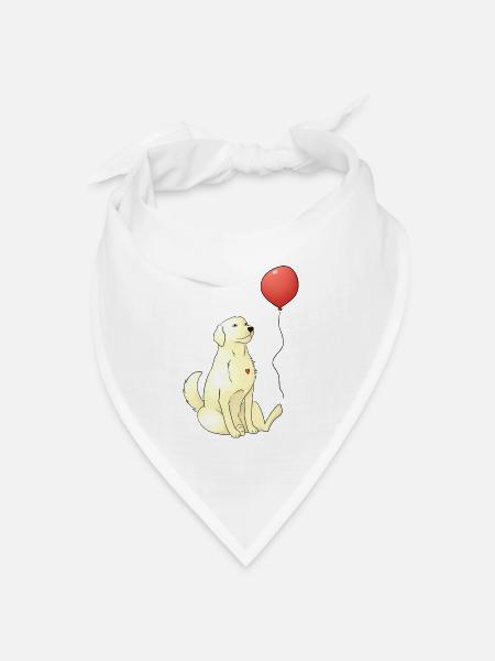 Golden Retriever - Bandana Dreieckstuch - Weiß