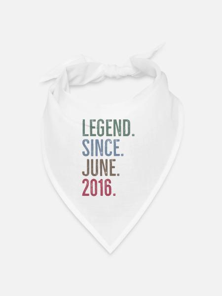 Legende seit Juni 2016 - Bandana Dreieckstuch - Weiß