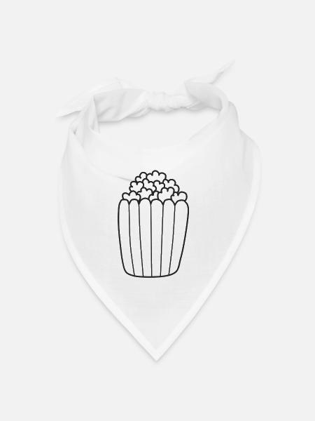 Popcorn - Bandana Dreieckstuch - Weiß