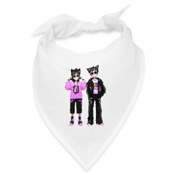 Cosplay Junge und Madchen - Bandana Dreieckstuch - Weiß - Vorne