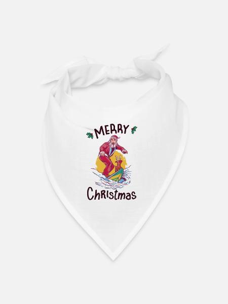 Weihnachten im Juli - Bandana Dreieckstuch - Weiß