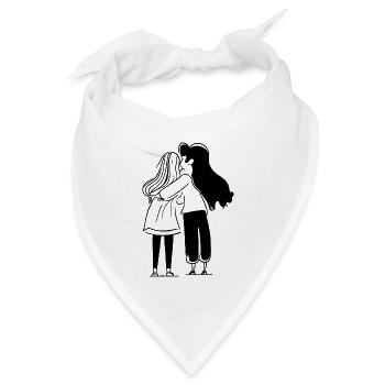 Freundschaft - Bandana Dreieckstuch - Weiß - Vorne