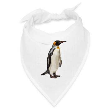 majestätischer Königspinguin - Bandana Dreieckstuch - Weiß - Vorne