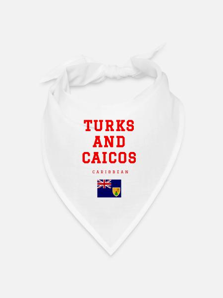 Turks and Caicos - Bandana Dreieckstuch - Weiß