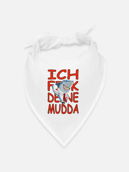 Deine Mudda-lustige-humor-satire Vers.1 - Bandana Dreieckstuch - Weiß