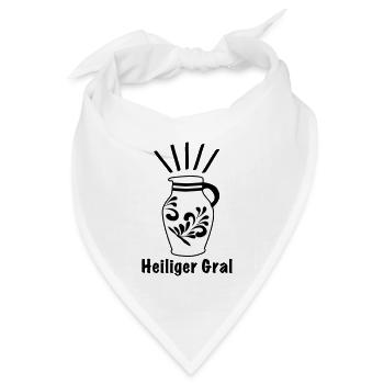 Bembel Heiliger Gral - DasFrankfurter Original - Bandana Dreieckstuch - Weiß - Vorne