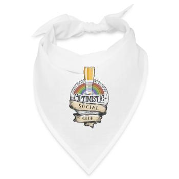 Optimistisch - Bandana Dreieckstuch - Weiß - Vorne