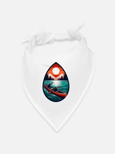 Kajakfahren Kanufahren - Bandana Dreieckstuch - Weiß