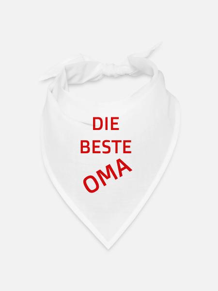 Die beste Oma - Bandana Dreieckstuch - Weiß