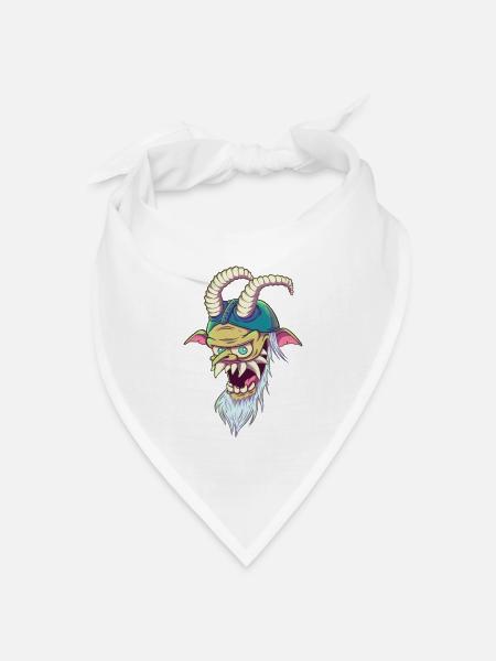 Krampus - Bandana Dreieckstuch - Weiß