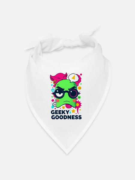 Geekige Güte - Bandana Dreieckstuch - Weiß