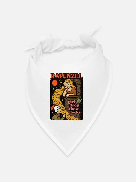 Rapunzel - Bandana Dreieckstuch - Weiß