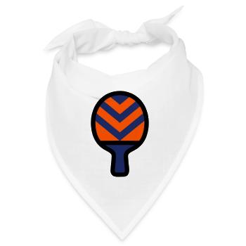 Tischtennisschläger Tischtennis Verein Sport - Bandana Dreieckstuch - Weiß - Vorne