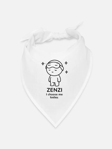 Zenzi – I Choose Me Today | Self Care Mood - Bandana Dreieckstuch - Weiß