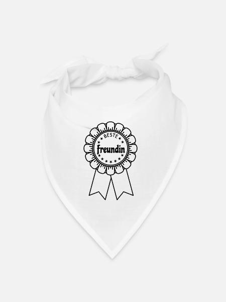 Beste Freundin - Bandana Dreieckstuch - Weiß