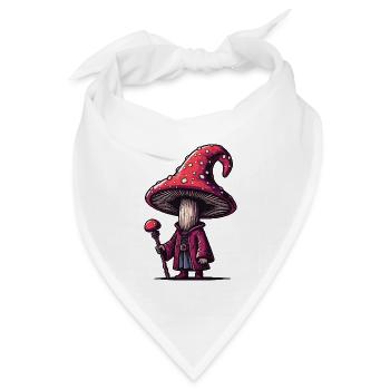 Pilz Abenteurer - Bandana Dreieckstuch - Weiß - Vorne