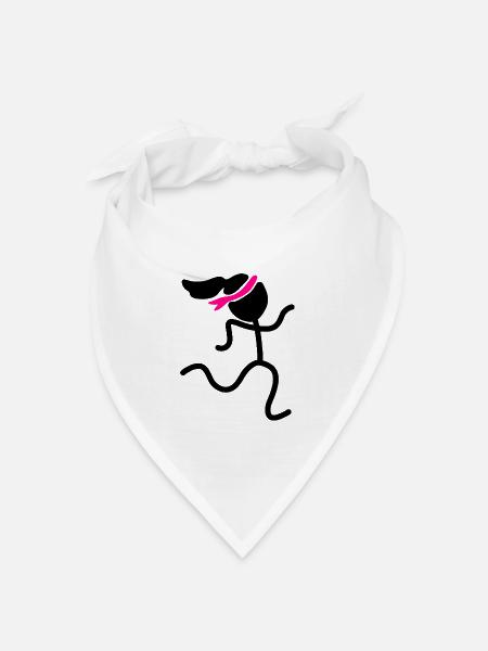 Sport Rennen Laufen - Bandana Dreieckstuch - Weiß