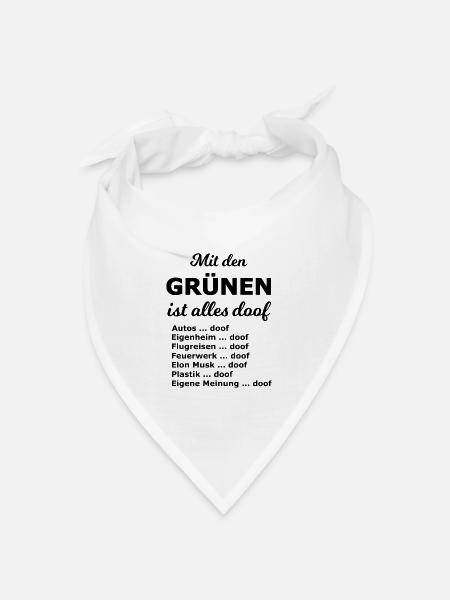 Sprüche zu den Wahlen - Bandana Dreieckstuch - Weiß