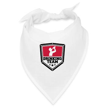 schild wappen cool logo text alkohol b - Bandana Dreieckstuch - Weiß - Vorne