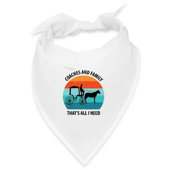 Kutscher Kutsche Pferdekutscher Kutschieren - Bandana Dreieckstuch - Weiß - Vorne