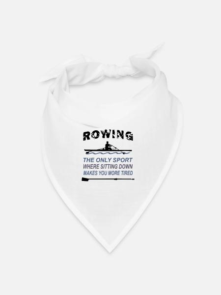 Rudern, Ruderer, Lustig, Ruderboot - Bandana Dreieckstuch - Weiß