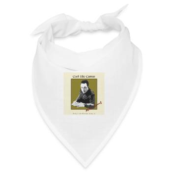 Sei cool wie Albert Camus! - Bandana Dreieckstuch - Weiß - Vorne