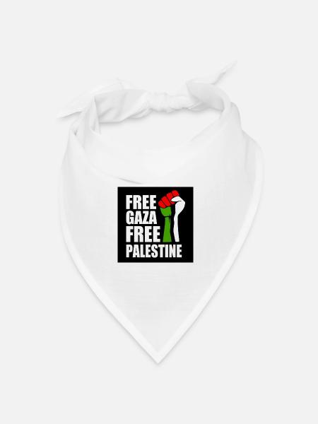 Free gaza Free palestine - Bandana Dreieckstuch - Weiß