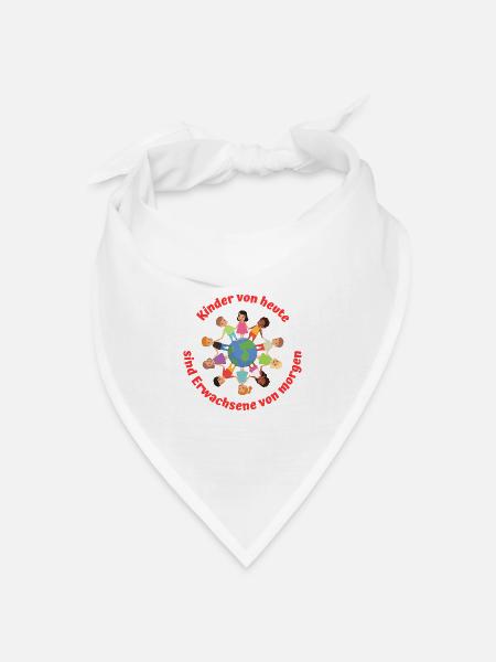 Kinder von heute sind Erwachsene von morgen - Bandana Dreieckstuch - Weiß