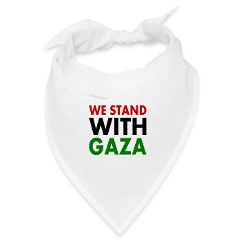 We stand with palestine - Bandana Dreieckstuch - Weiß - Vorne