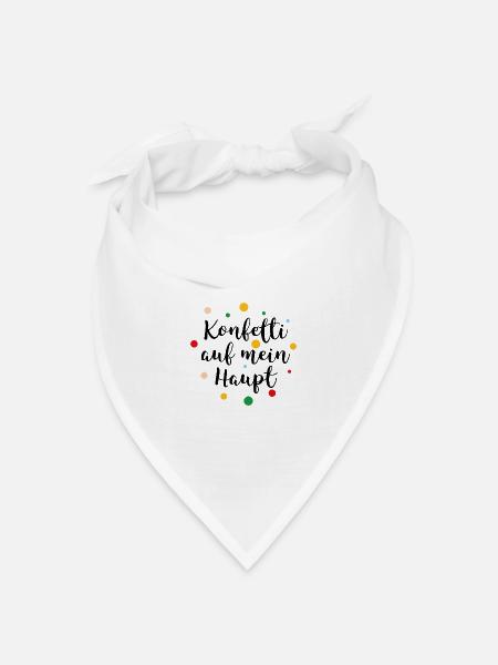 Konfetti auf mein Haupt - Bandana Dreieckstuch - Weiß