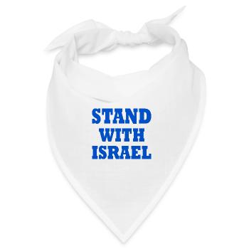 Stand with israel - Bandana Dreieckstuch - Weiß - Vorne