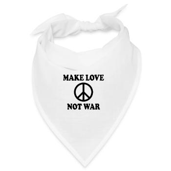 Make love not war - Bandana Dreieckstuch - Weiß - Vorne