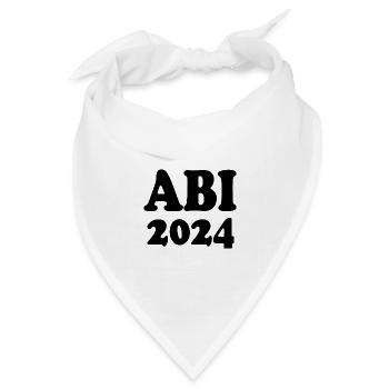 Abi 2024 - Bandana Dreieckstuch - Weiß - Vorne