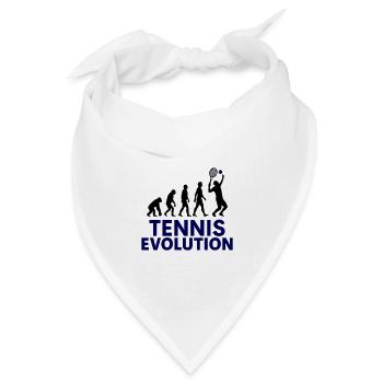Tennis Evolution Sport Motiv - Bandana Dreieckstuch - Weiß - Vorne