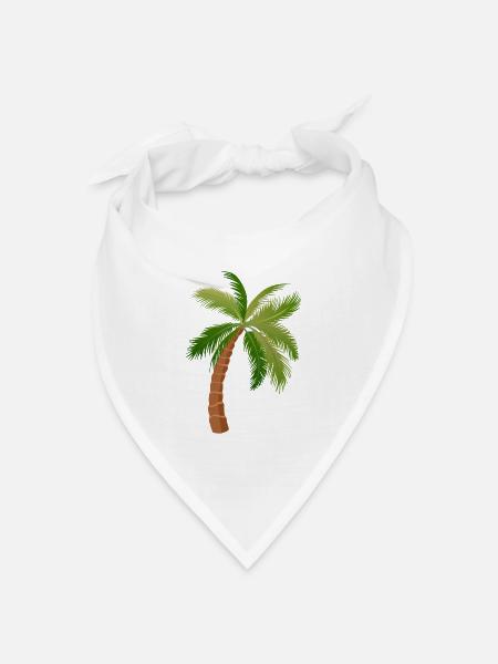 Palme Baum Palmen 1 - Bandana Dreieckstuch - Weiß