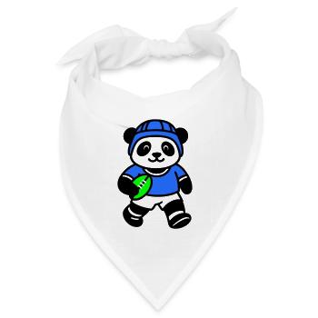 Panda-Rugby - Bandana Dreieckstuch - Weiß - Vorne