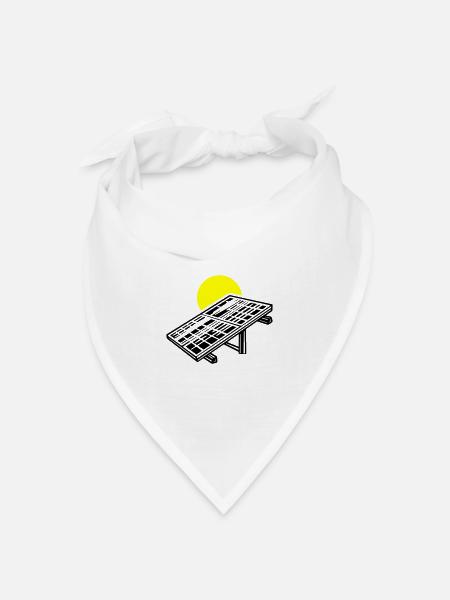 Solar Energie Panele - Bandana Dreieckstuch - Weiß