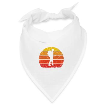 Vintage Sonne und Wandern - - Bandana Dreieckstuch - Weiß - Vorne