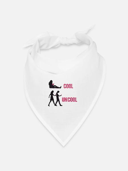 Buch cool, Smartphone uncool - Bandana Dreieckstuch - Weiß