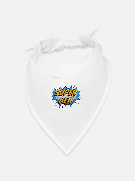 Super Ben - Bandana Dreieckstuch - Weiß