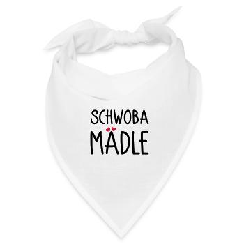 Schwoba Mädle - Bandana Dreieckstuch - Weiß - Vorne
