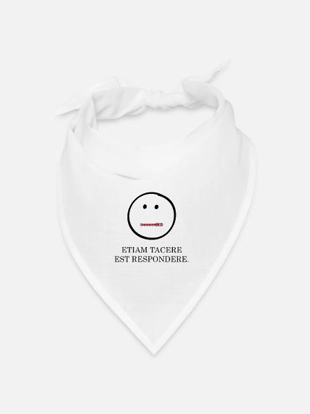 schweigen ist auch eine antwort latein - Bandana Dreieckstuch - Weiß
