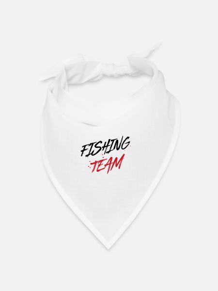 Fishing Team - Bandana Dreieckstuch - Weiß