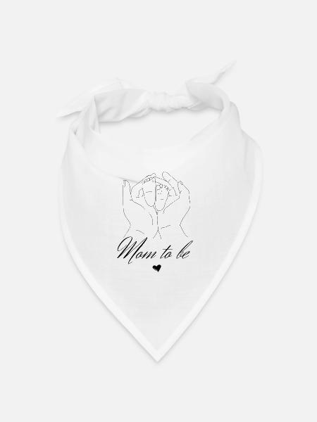 Mom to be - Bandana Dreieckstuch - Weiß