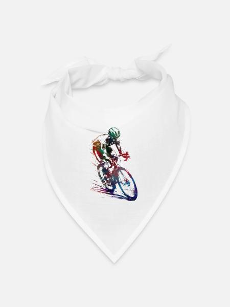 Radfahren #cycling #sport #bike - Bandana Dreieckstuch - Weiß