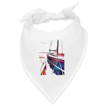 Yachtrennsportkunst #yachting - Bandana Dreieckstuch - Weiß - Vorne