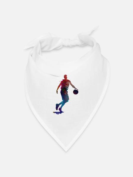 Basketball-Sportkunst #basketball - Bandana Dreieckstuch - Weiß