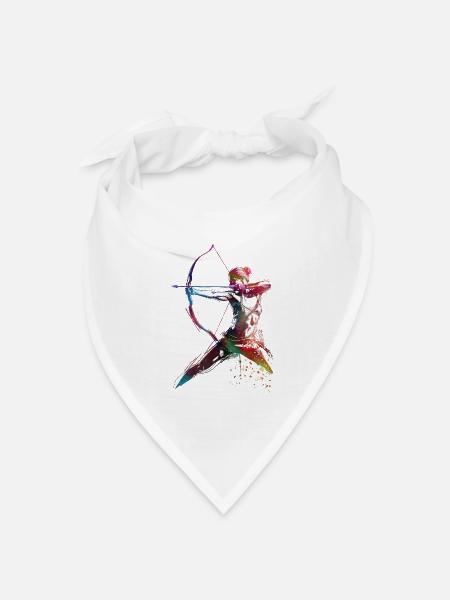 Bogenschießen Sport Kunst #archery - Bandana Dreieckstuch - Weiß