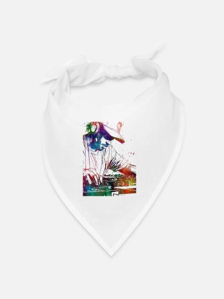 DJ-Musikkonsole - Bandana Dreieckstuch - Weiß