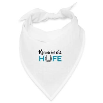 Komm in die Hufe - Bandana Dreieckstuch - Weiß - Vorne